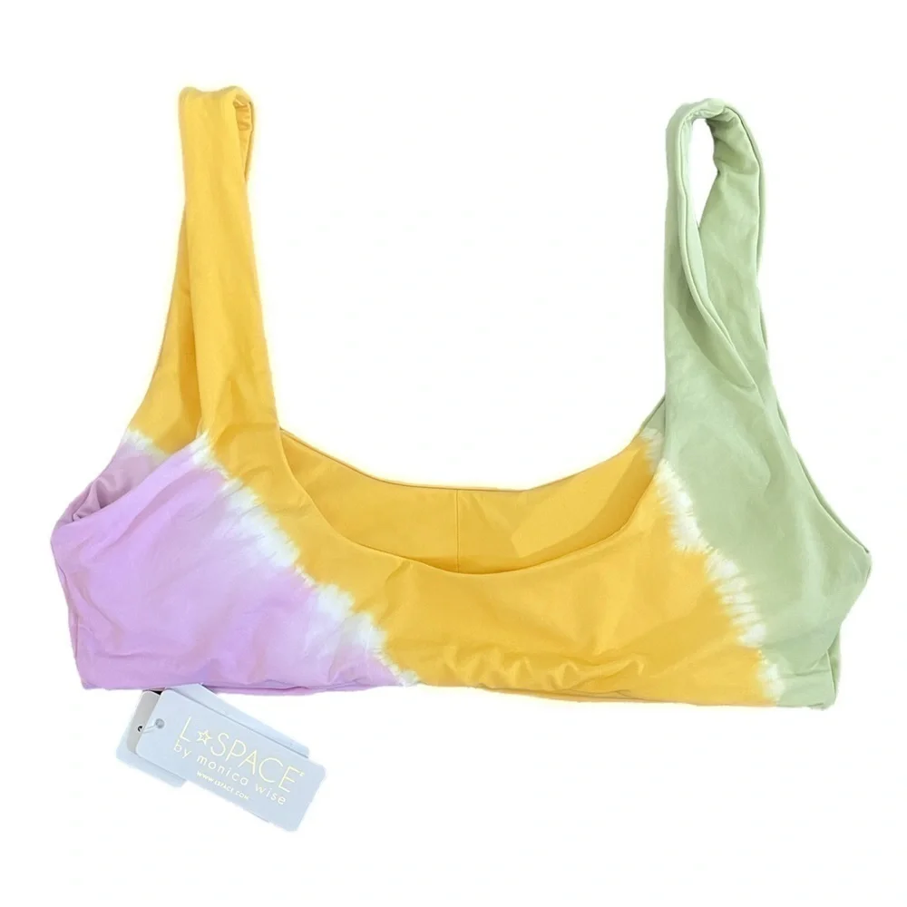 NWT L*SPACE Lizzie Bikini Top Tie Dye